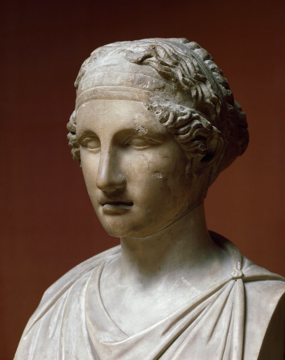 Portrett av Sapho (marmorskulptur) av Greek or Roman