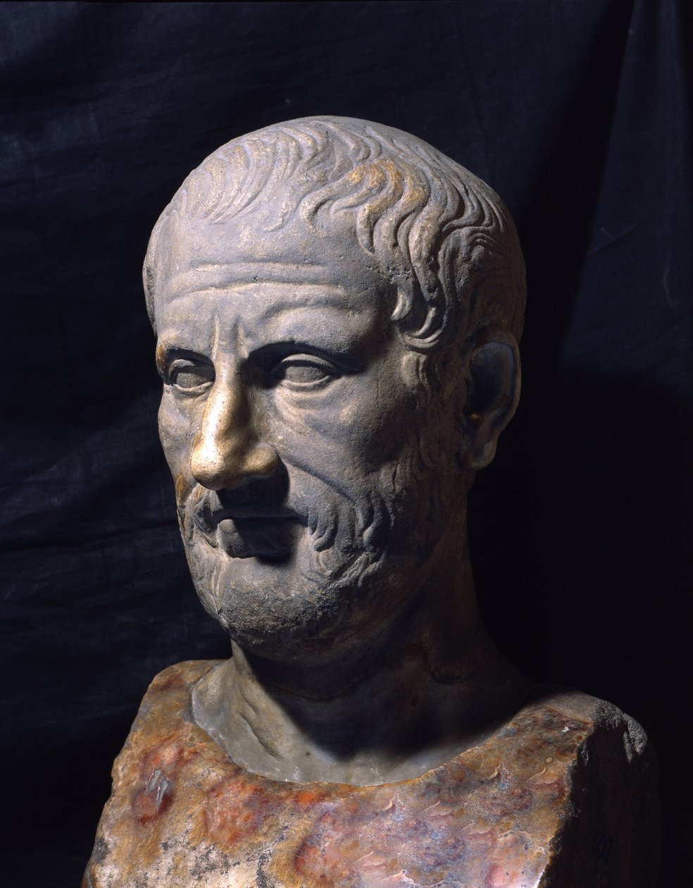 Representasjon av den greske filosofen Theophraste (372-287 f.Kr.). av Greek or Roman