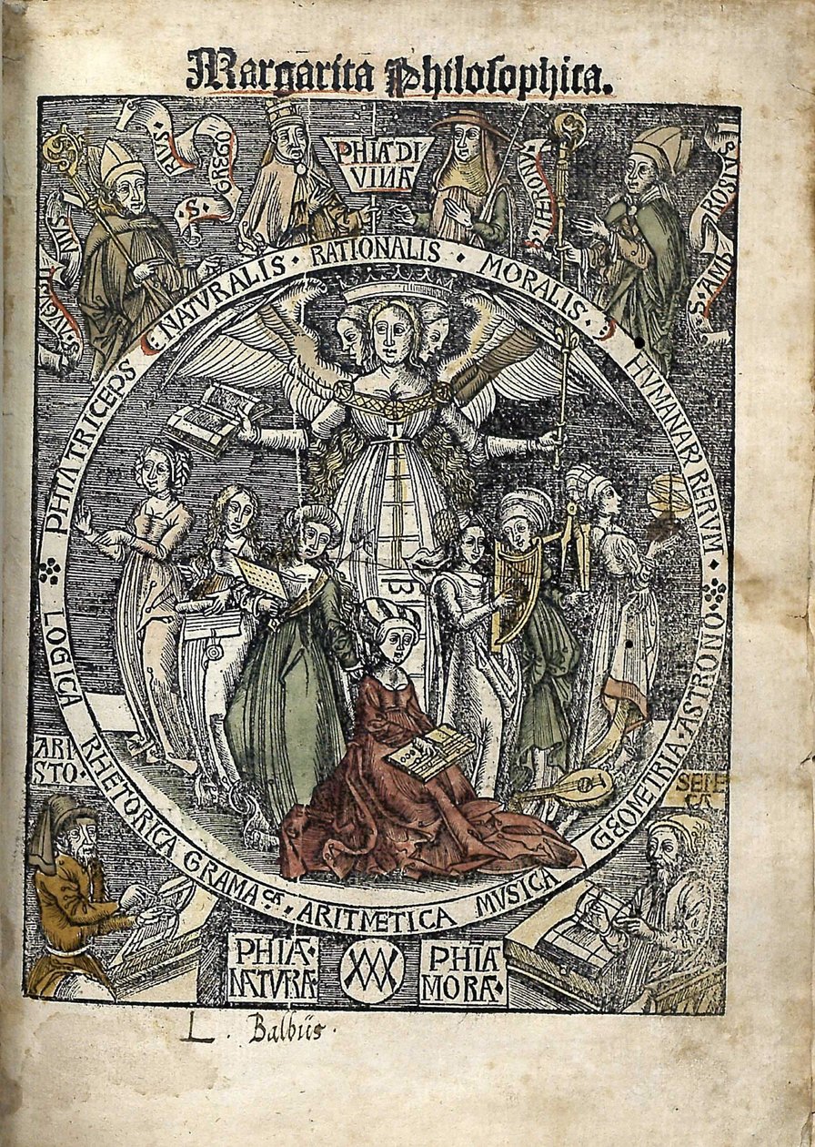 Margarita filosofisk Tittelside, 1504 av Gregor Reisch
