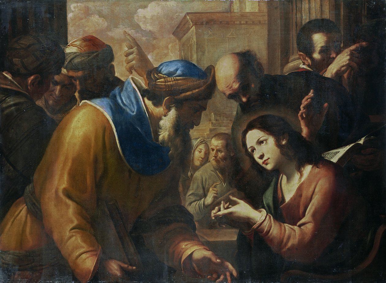 Kristus disputerer med legene, ca. 1660-tallet av Gregorio Preti