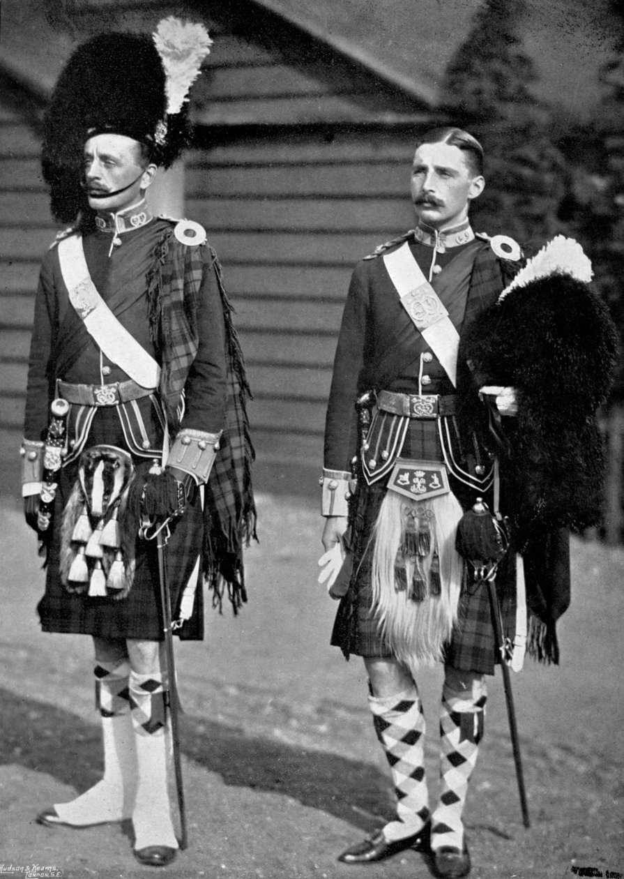 En kaptein og subaltern av 93rd Highlanders, 1896 av Gregory and Co