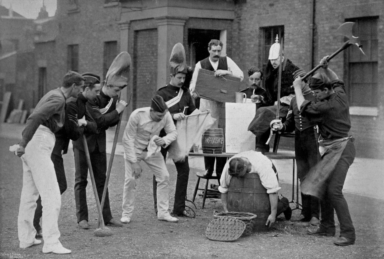 Den ekstreme straffen for brakkeromloven til Royal Horse Guards, 1896 av Gregory and Co