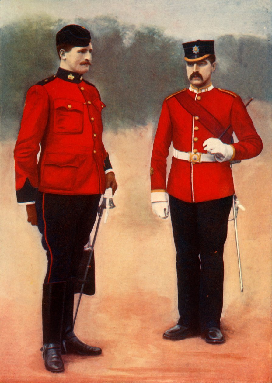 'West Surrey Adjutant and East Surrey Sergeant-Major', 1901. av Gregory and Co