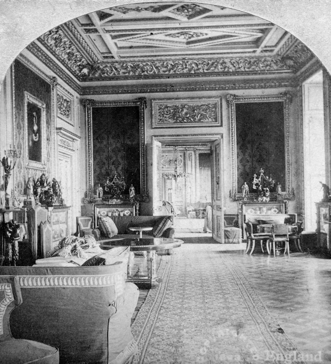 The Green Drawing Room, Windsor Castle, Windsor, Berkshire, sent på 1800-tallet. av Griffiths Brothers