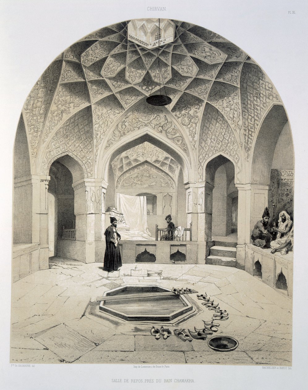 Hvilerom ved siden av badene i Shemakha, 1847 av Grigori Grigorevich Gagarin