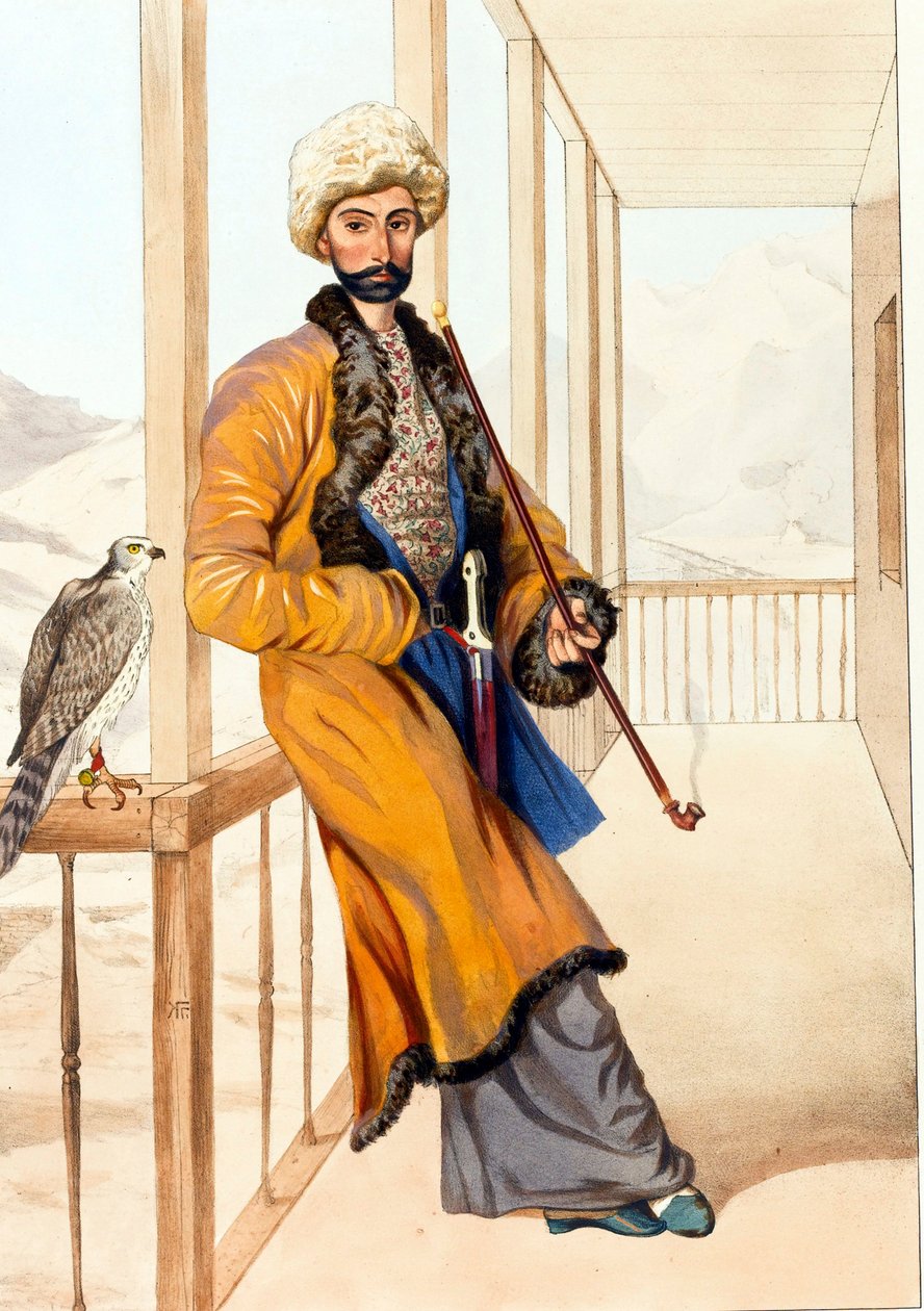 Kaukasisk tradisjonell kjole av Gagarin, Grigori Grigorievich (1810-1893) av Grigori Grigorevich Gagarin