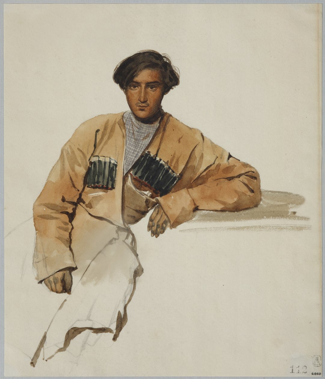 Portrett av Christophor Dmitrievich Sanikidze, 1841 av Grigori Grigorevich Gagarin