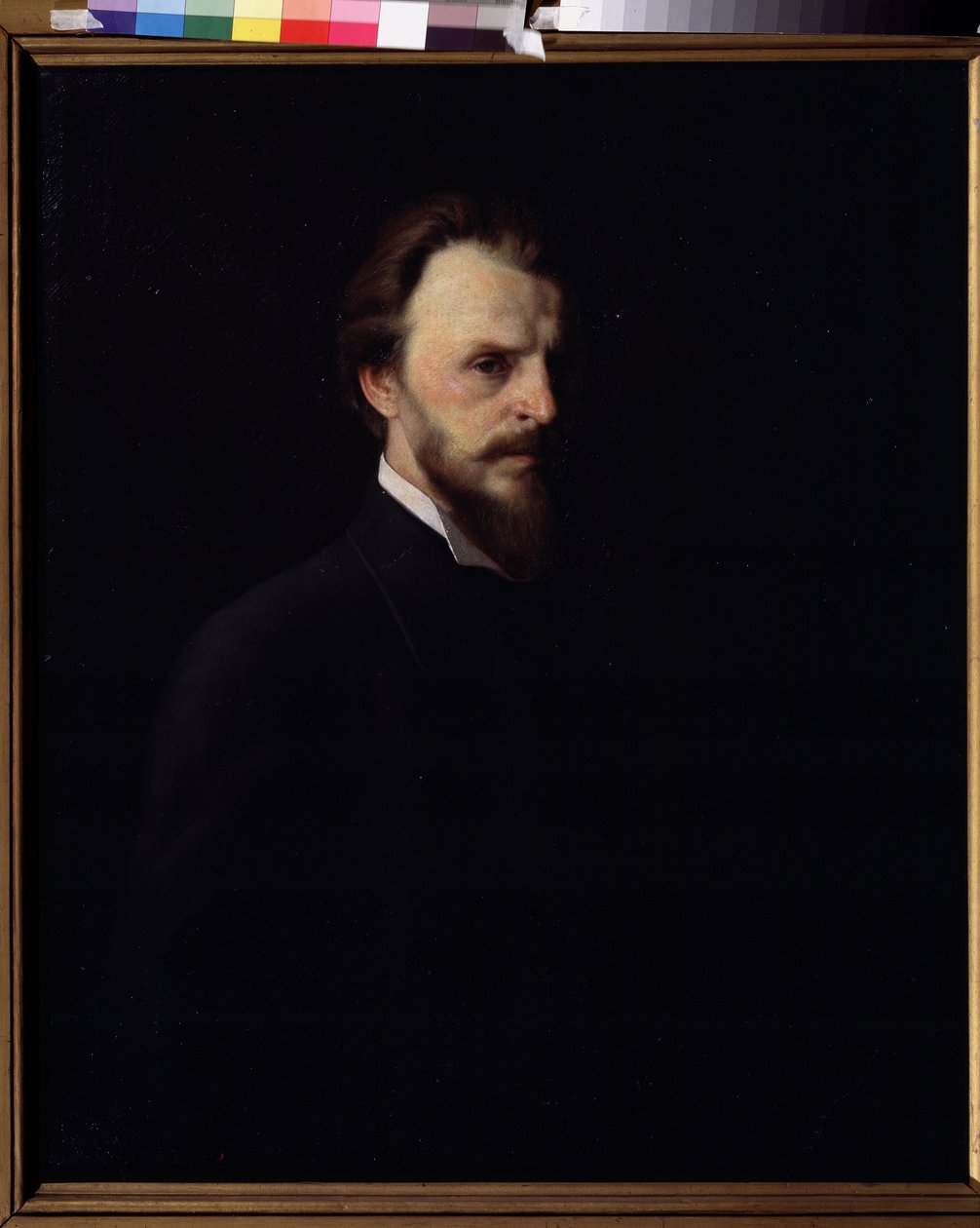 Autoportrett (Selvportrett). Painture de Grigori (Grigory, Grigory) Grigorievich Myasoedov (Myasoedov, Myasoedov) (1834-1911), huile sur toile av Grigori Grigoryevich Myasoedov