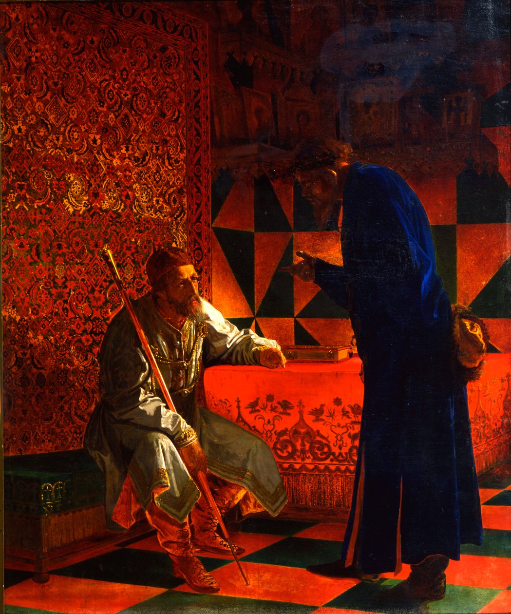 Ivan IV og Malyuta Skuratov, 1870 av Grigori Semenovich Sedov