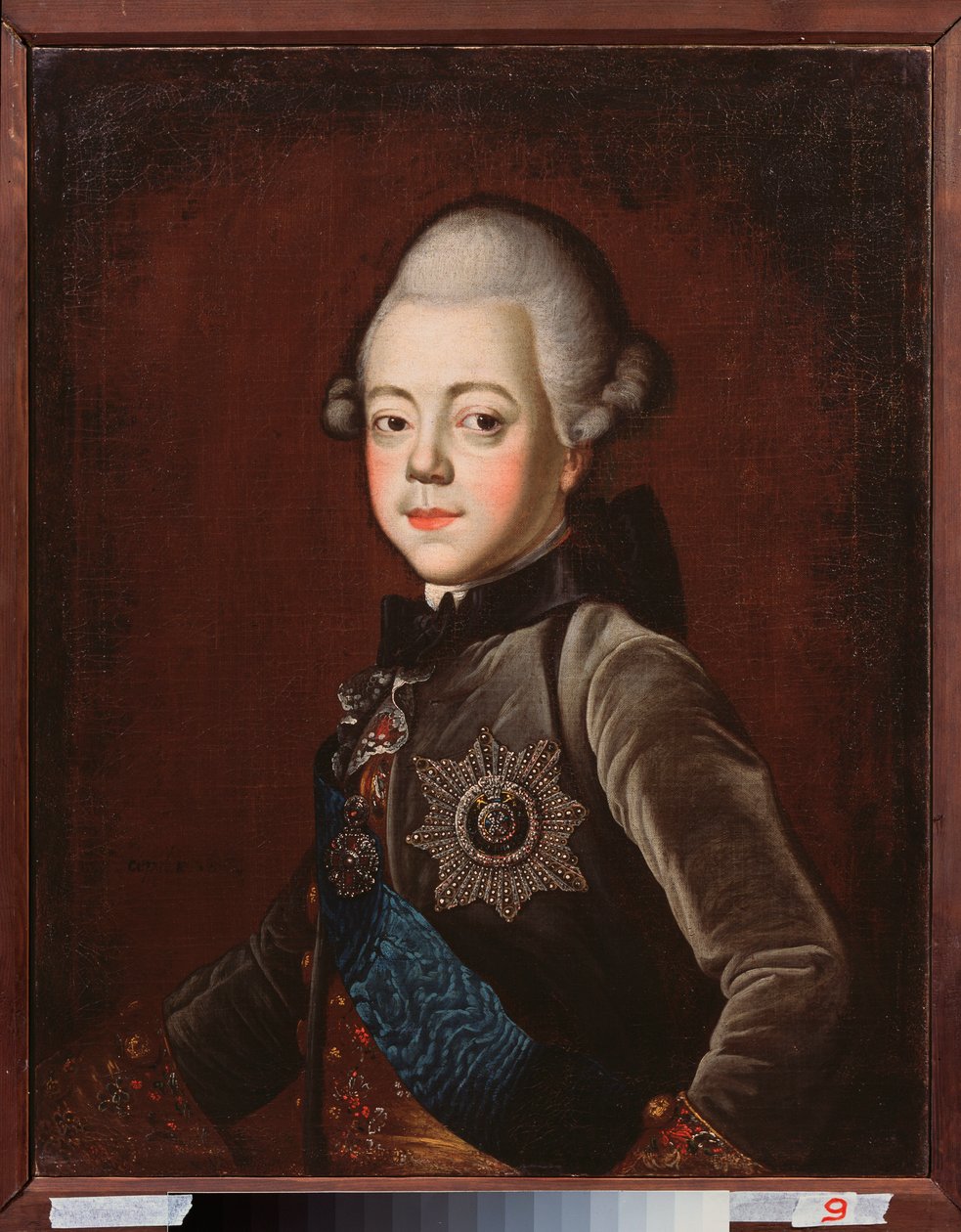 Portrett av storhertug Pavel Petrovich (1754-1801), som barn (tsar Paul I av Russland). Maleri av Grigori Serdyukov (1744-1785), olje på lerret av Grigori Serdyukov