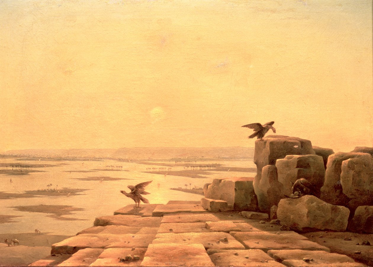 Overløp av Nilen, 1842 av Grigory Tchernezov