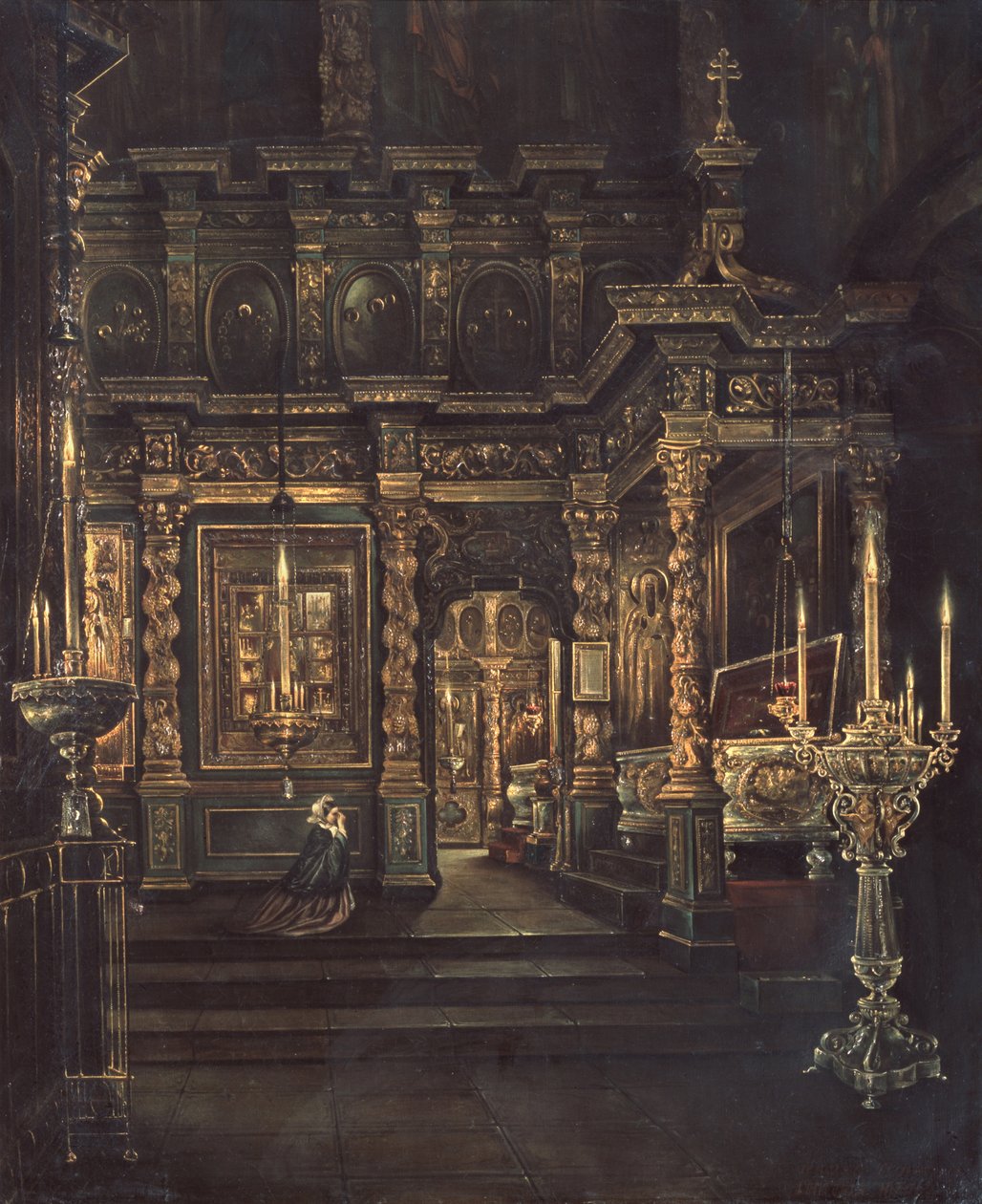I antagelsen av den hellige jomfrukatedralen i Rostov, 1862 av Grigory Vasilievich Yurov