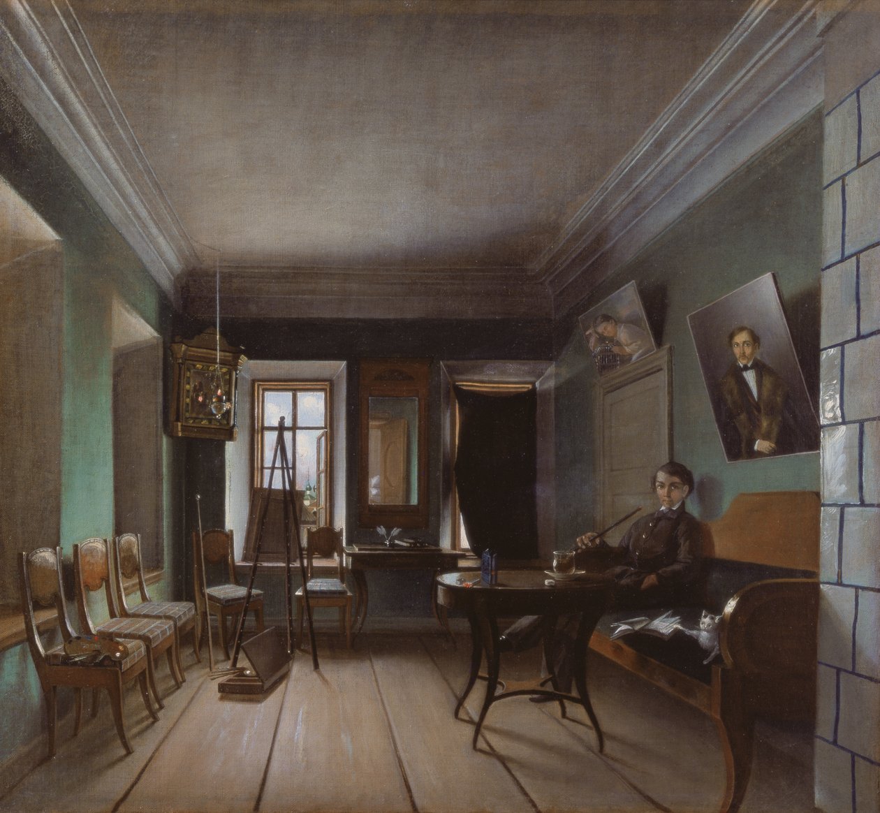 Interiør av Bykovs hus, 1850-tallet av Grigory Vasilievich Yurov