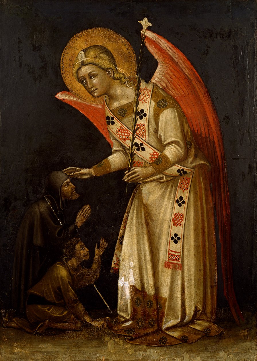 Angel, rundt 1354, av Guariento (aktiv 1338-død i 1367 eller 1370), fresco av Guariento di Arpo