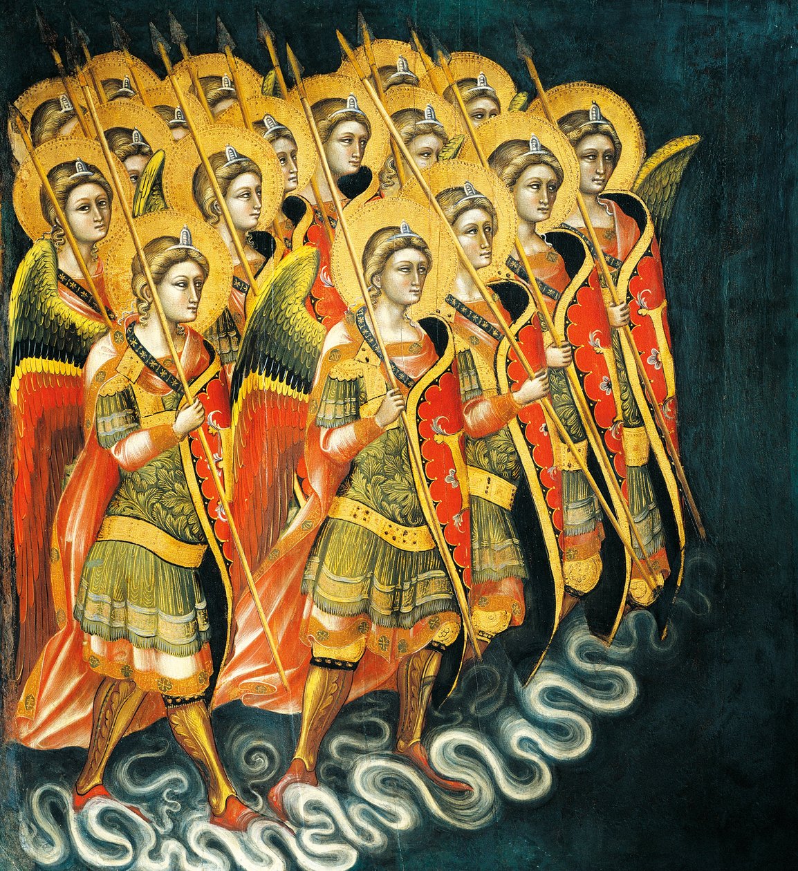 Bevæpnet band av engler, av Guariento (aktiv 1338-1367 eller 1370) av Guariento di Arpo
