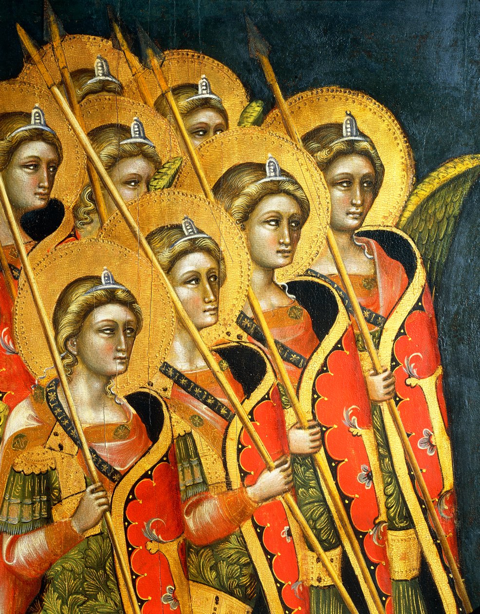 Bevæpnet band av engler, av Guariento (aktiv 1338-1367 eller 1370), detalj av Guariento di Arpo