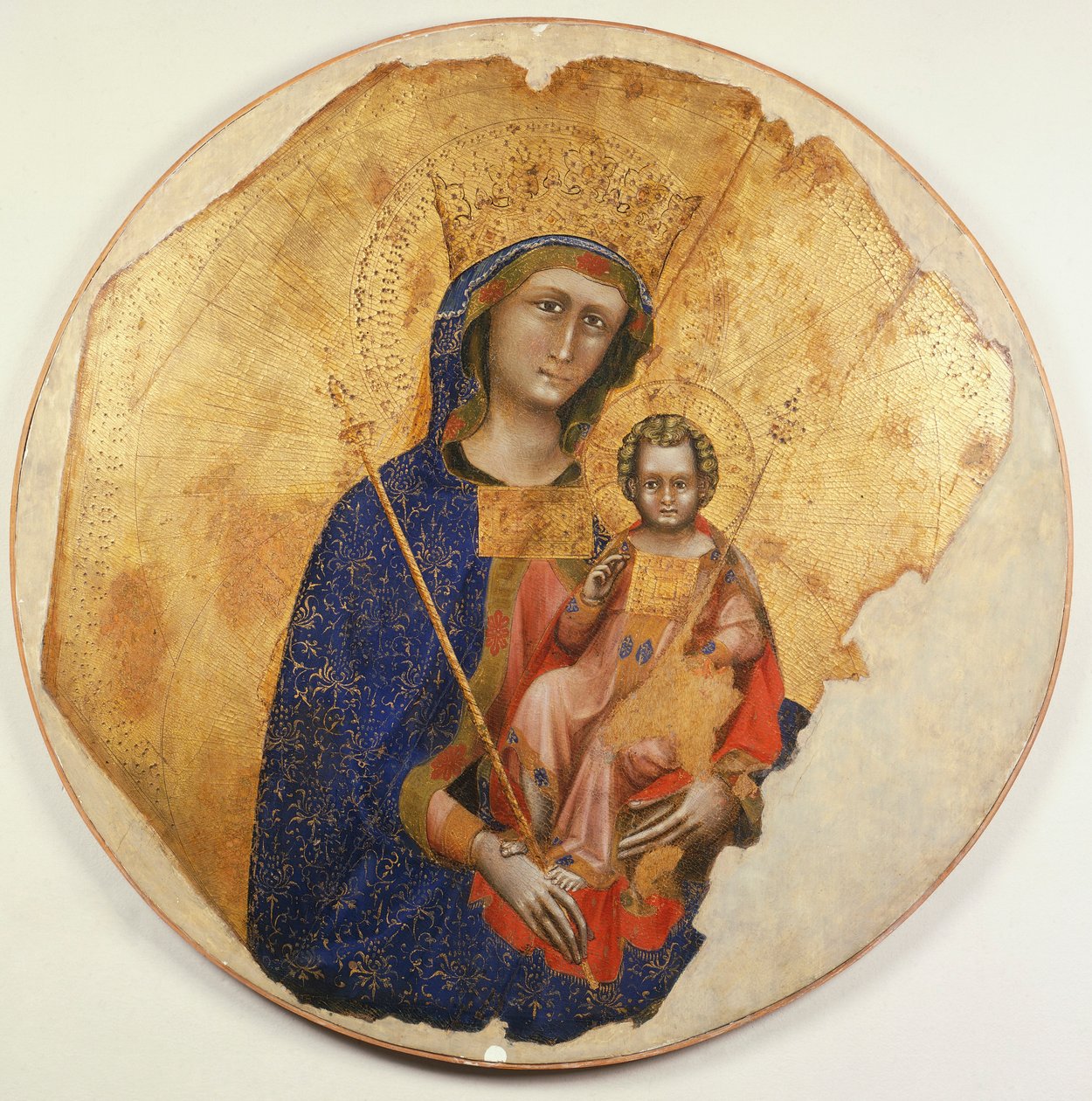 Madonna med barn, av Ridolfo Guariento eller Guariento di Arpo (aktiv fra 1338 til 1370) av Guariento di Arpo