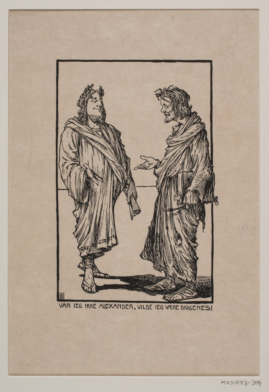 Alexander og Diogenes av Gudmund Hentze