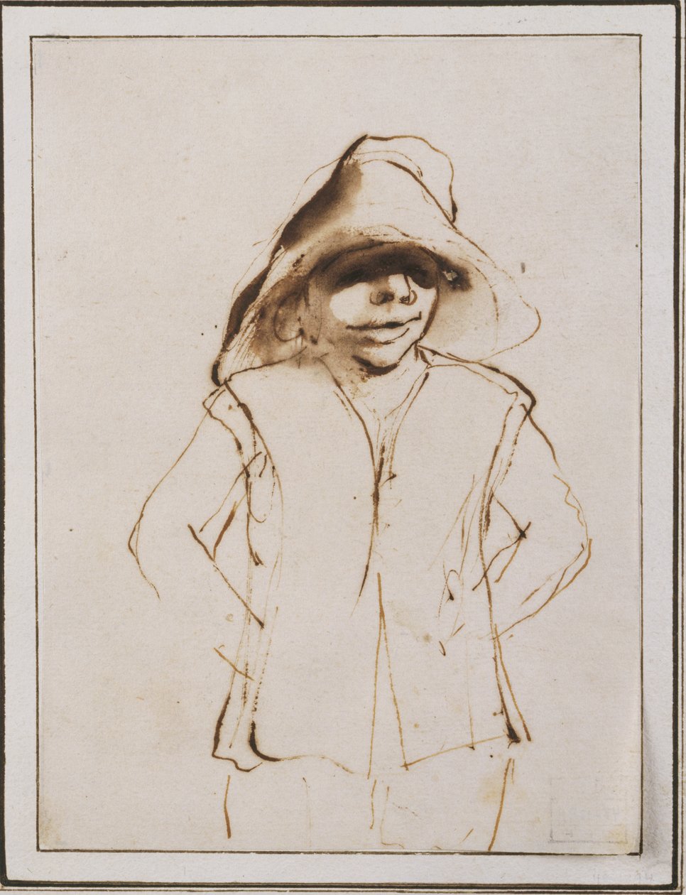 Gutt i stor hatt av Guercino