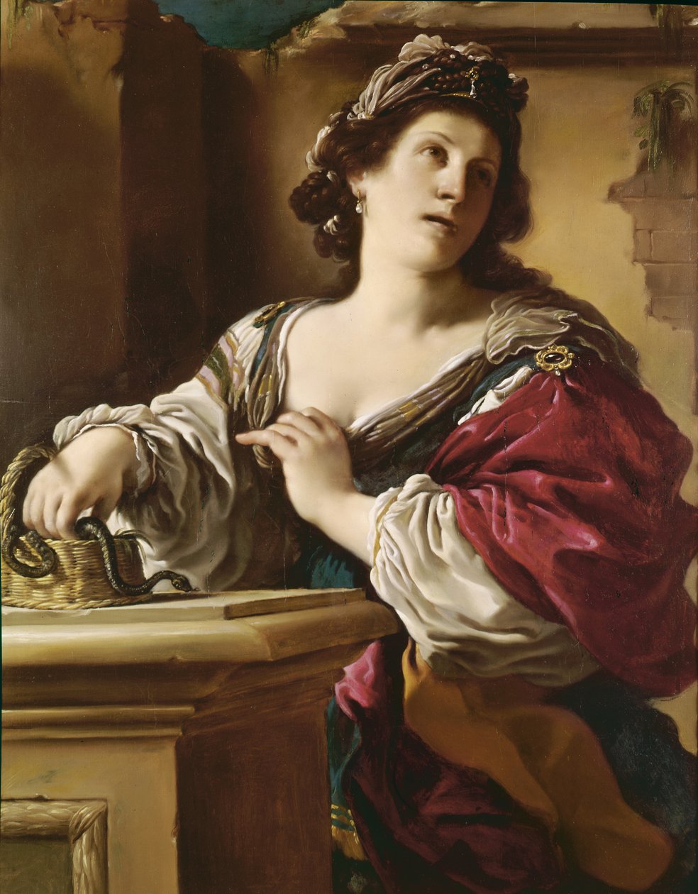 Cleopatra (olje) av Giovanni Francesco Barbieri