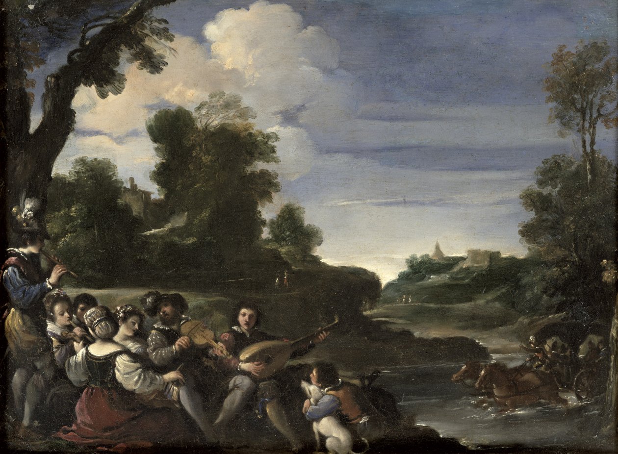 Konsert Champetre, 1617 av Giovanni Francesco Barbieri