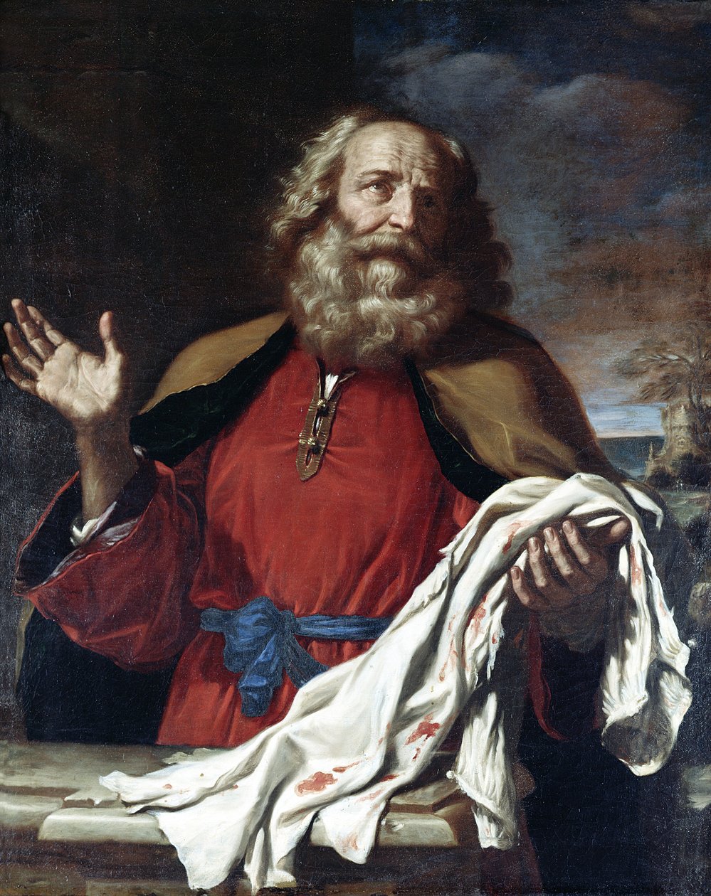 Jakob mottar Josefs frakk av Giovanni Francesco Barbieri