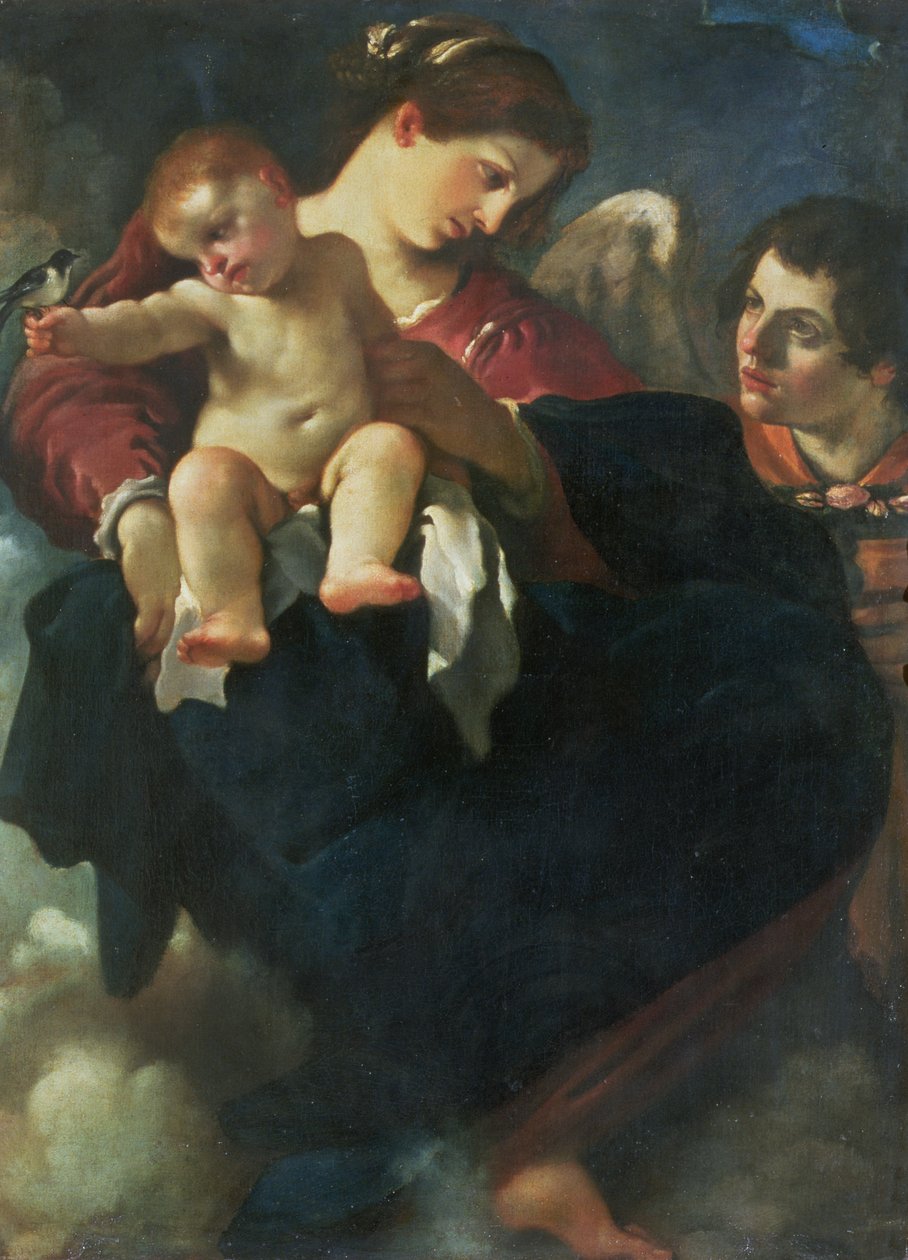 Madonna og barn med en svale (Madonna della Rondinella) av Giovanni Francesco Barbieri