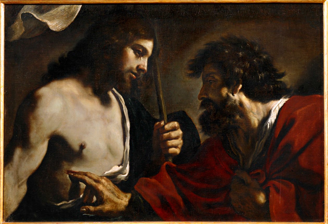 Tvilende Thomas … (maleri på lerret) av Guercino (1591-1666)