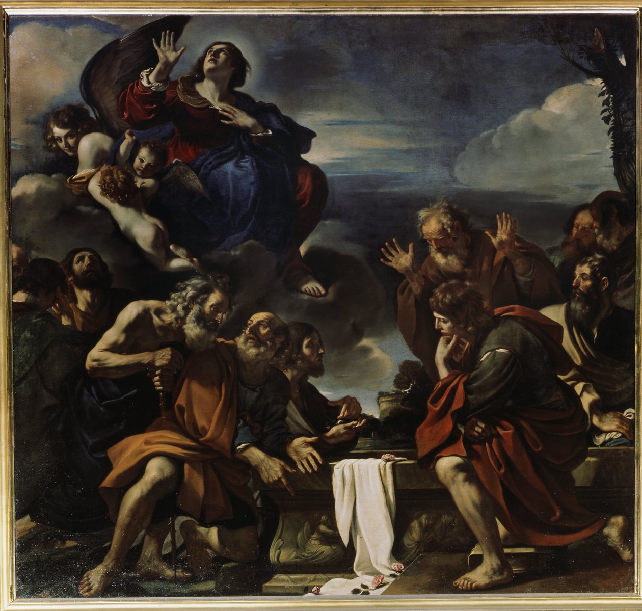 ""The Assumption of the Virgin"" (Assumption of the Virgin) Maleri av Giovanni Francesco Barbieri kjent som Il Guercino (Le Guerchin) (1591-1666) av Guercino