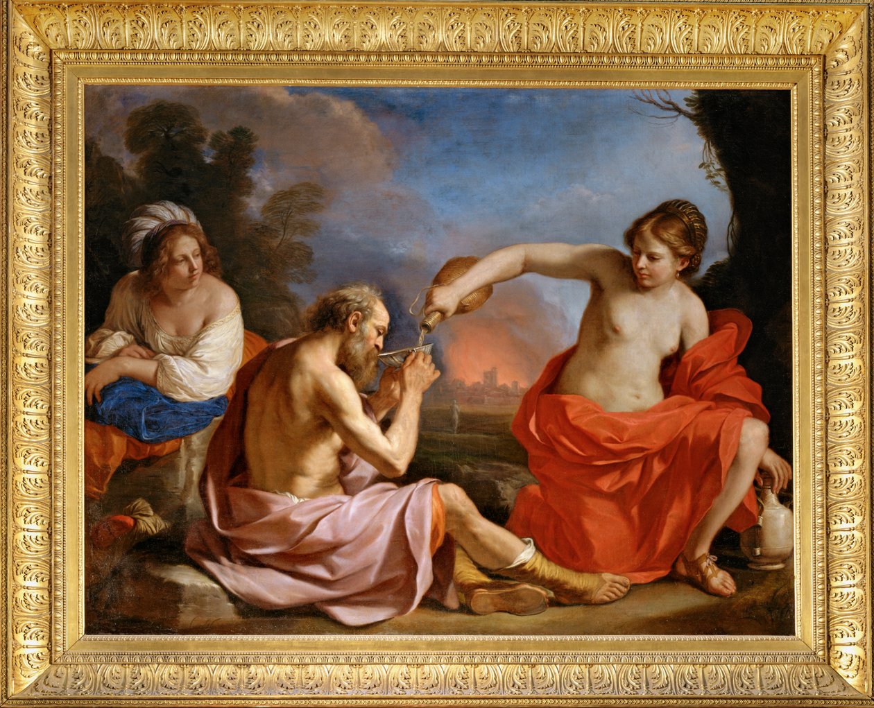 Loth og døtrene hans - Loth og døtrene hans … av Guercino (1591-1666)