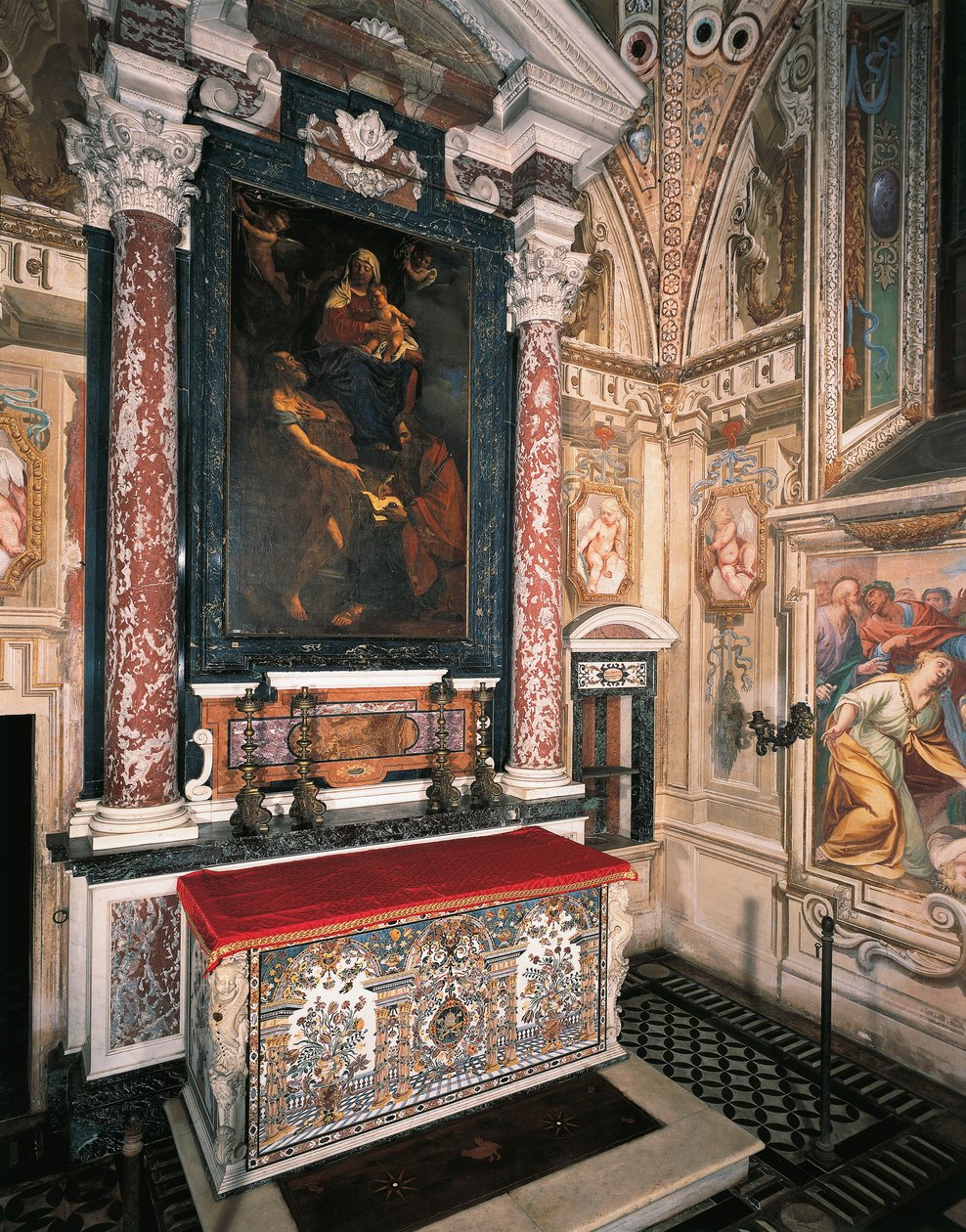 Madonna og barn med de hellige Peter og Paul av Guercino