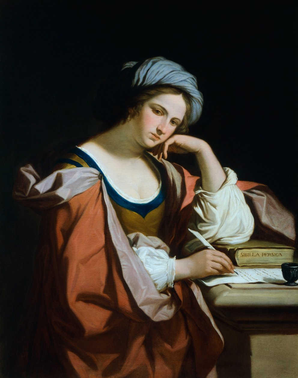 Persisk sibyl, av Felice Giani (1758-1823), olje på lerret av Guercino