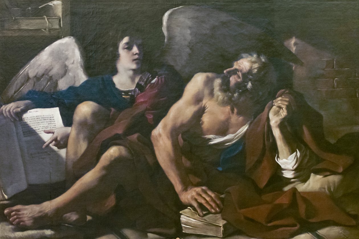 St Matteus og engelen av Guercino (1591 1666)