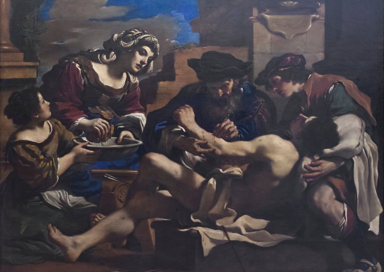 St Sebastian passet av Irene av Guercino (1591 1666)