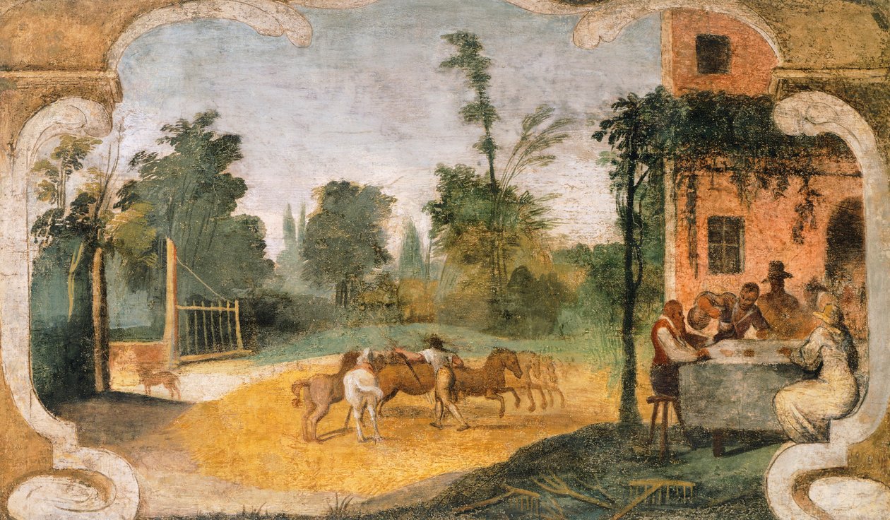 Treskingen, av Giovanni Francesco Barbieri kjent som Guercino (1591-1666). av Guercino