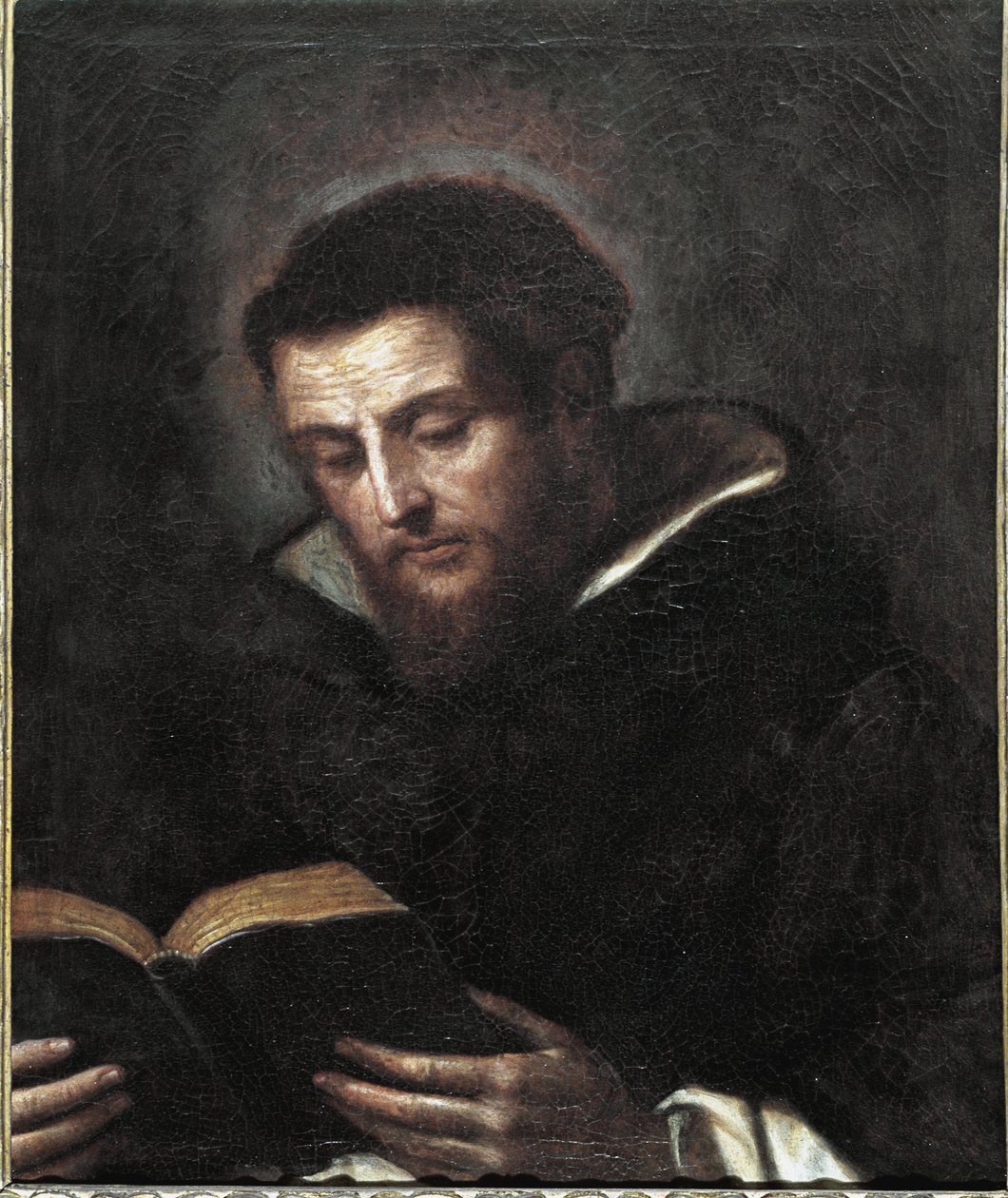 St Dominic (olje på lerret av Guercino