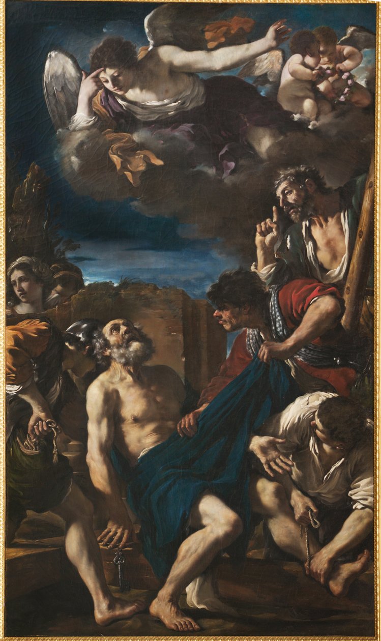 St Peters martyrium av Guercino