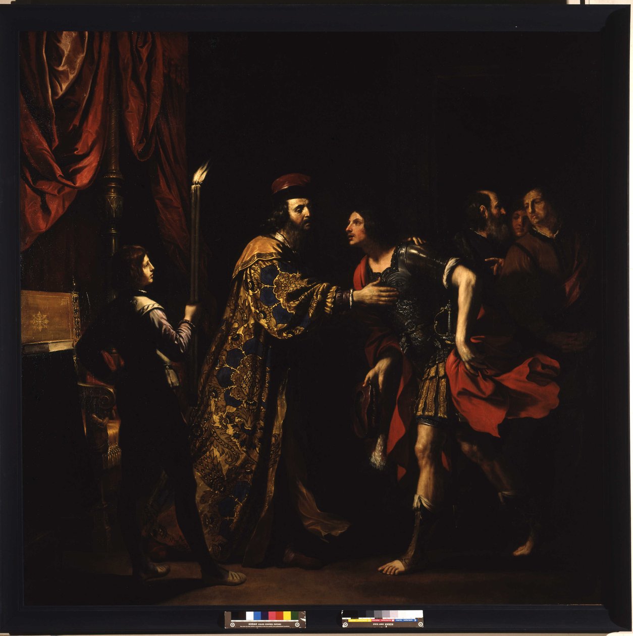 Avskjeden til Caton d'Uticus har sønnen hans av Guercino