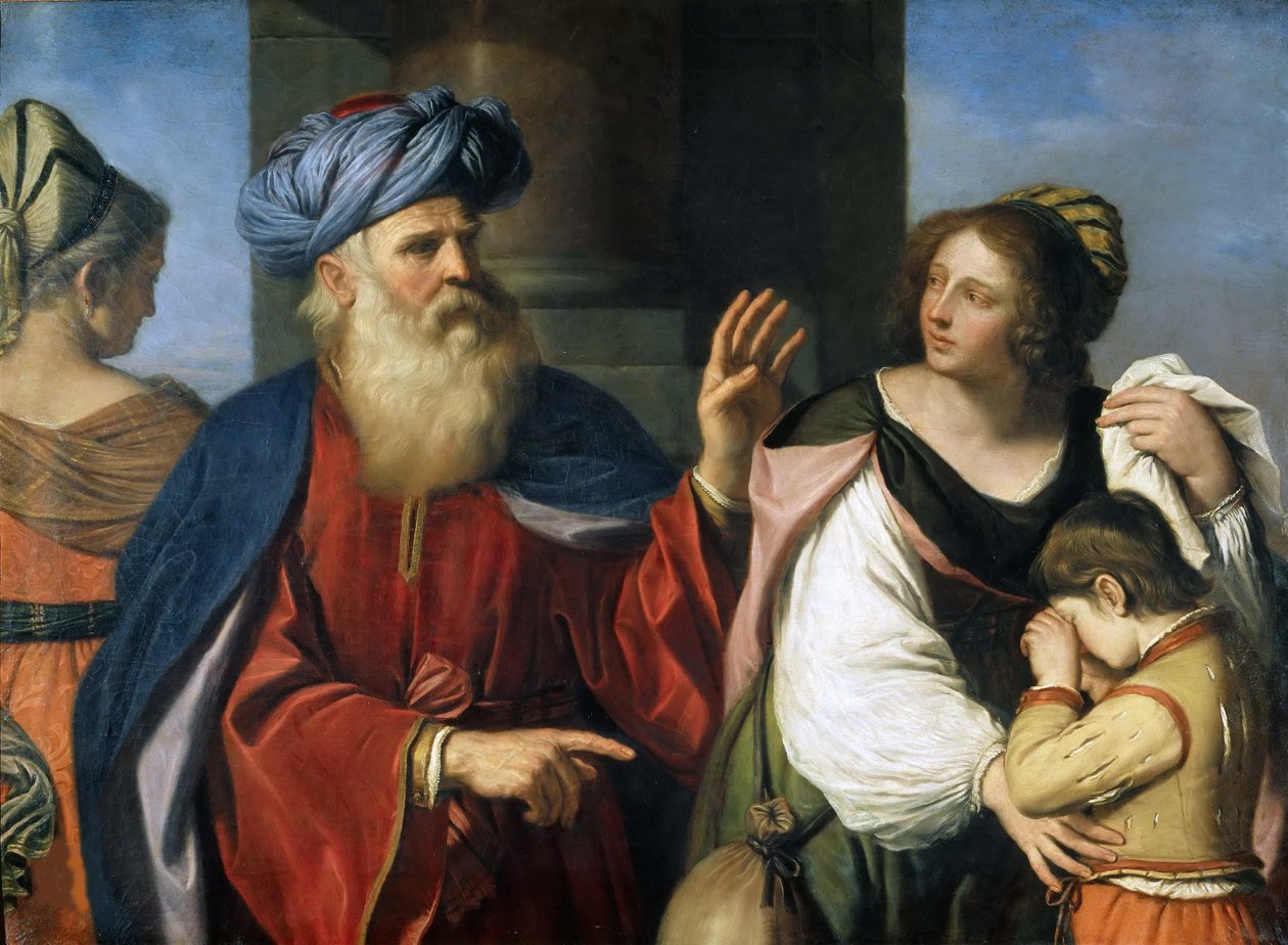 Abraham kaster ut Hagar og Ismael, 1657. av Guercino