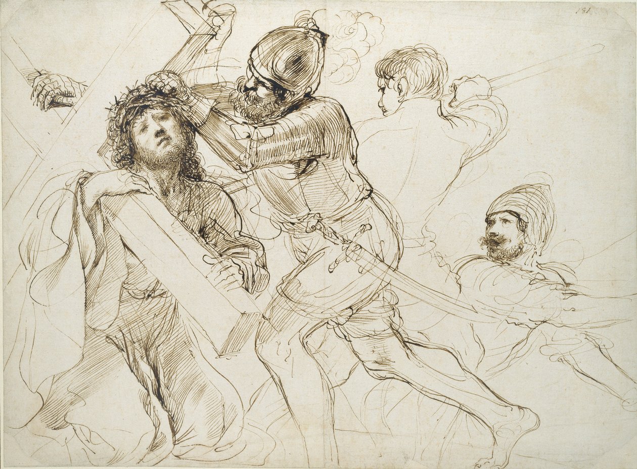 Kristus som bærer korset, c1625-1628 av Guercino