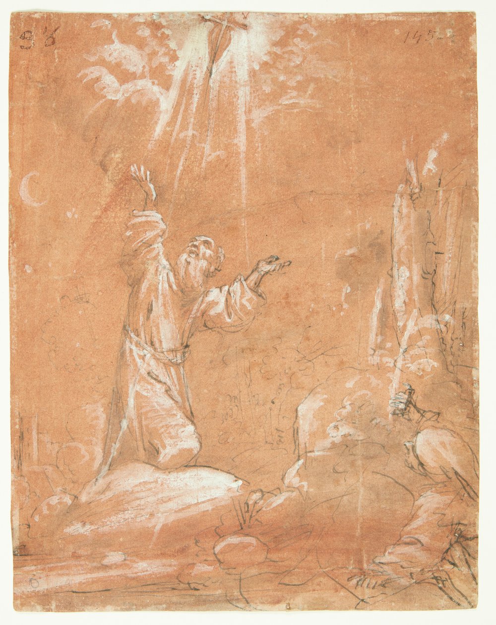 Stigmatisering av den hellige Frans av Assisi av Guercino