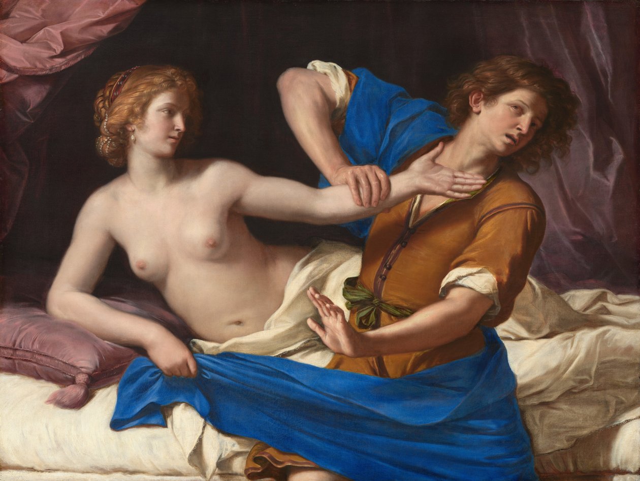 Josef og Potifars kone av Guercino