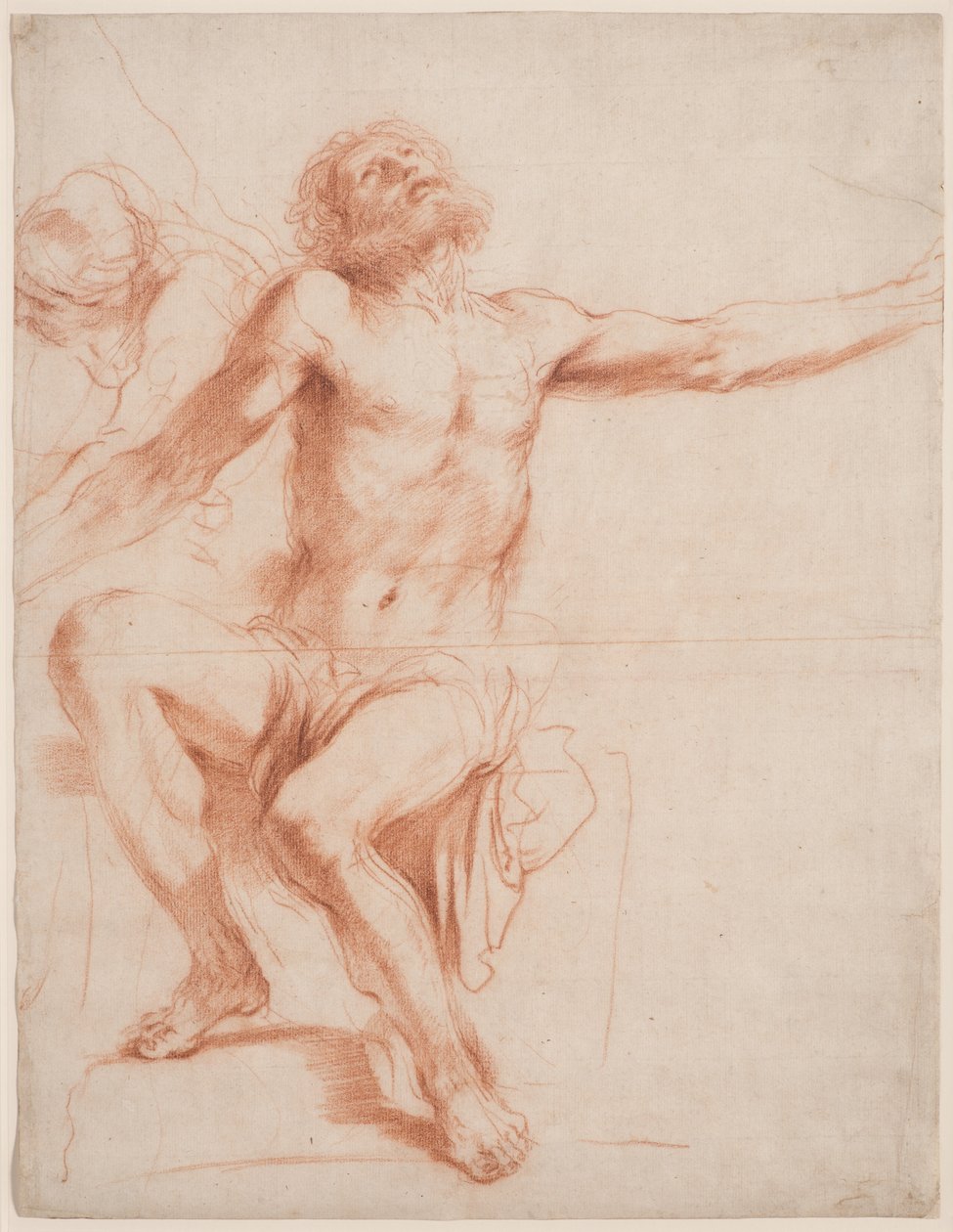Sittende mannsfigur, ca. 1618-19 av Guercino