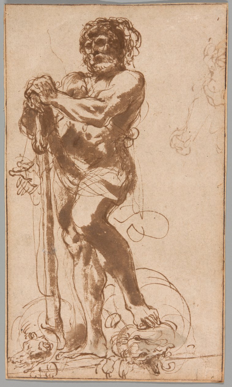 Den triumferende Hercules med den beseirede Hydra av Guercino
