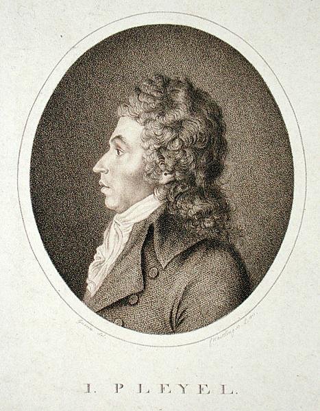 Ignaz Joseph Pleyel (1757-1831) gravert av F.W. Nettling av Guerin (after)