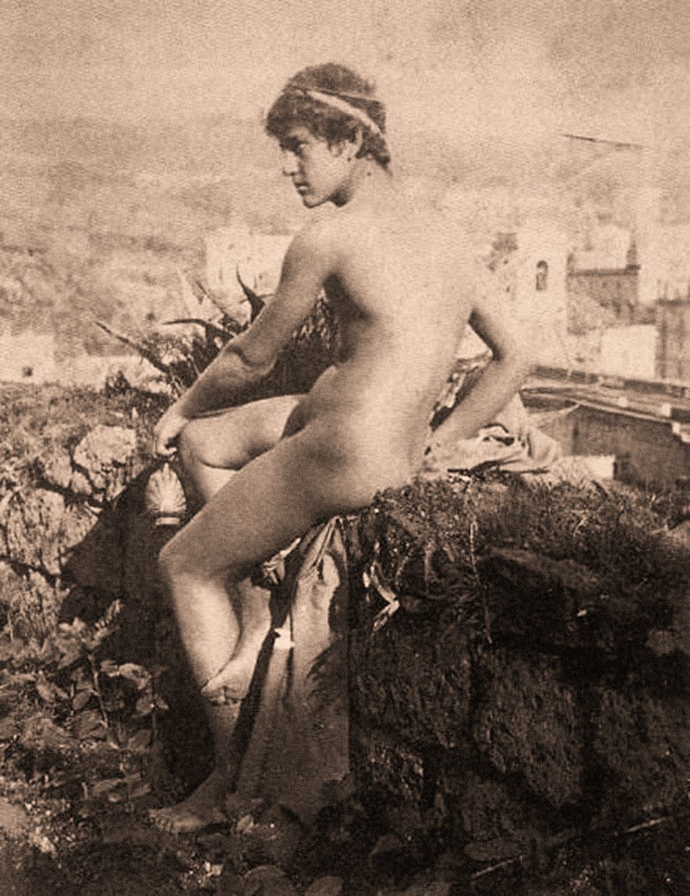 Portrett av Vincenzo Galdi, Posillipo, Napoli 1895 av Guglielmo Plüschow