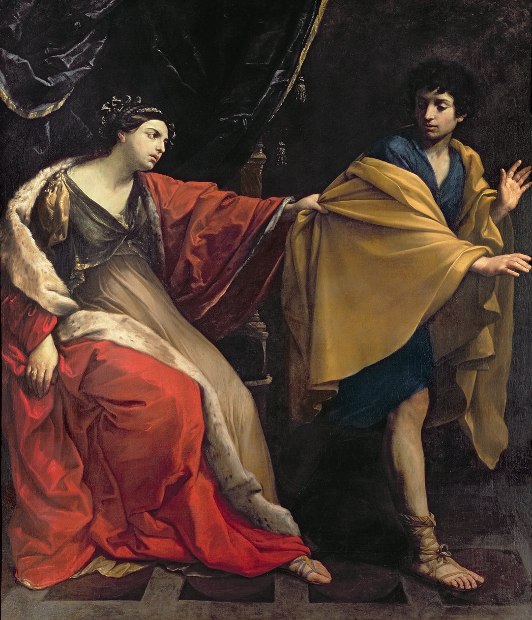 Josef og Potifars kone, ca. 1626 av Guido Reni