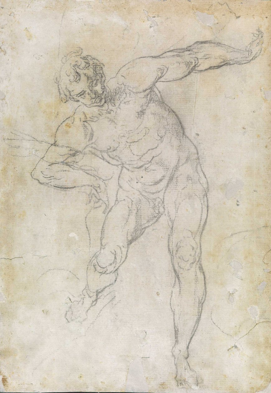 Mannlig nakenstudie av Guido Reni