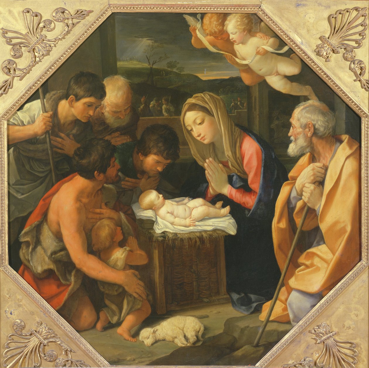 Hyrdenes tilbedelse, ca. 1640-42 av Guido Reni
