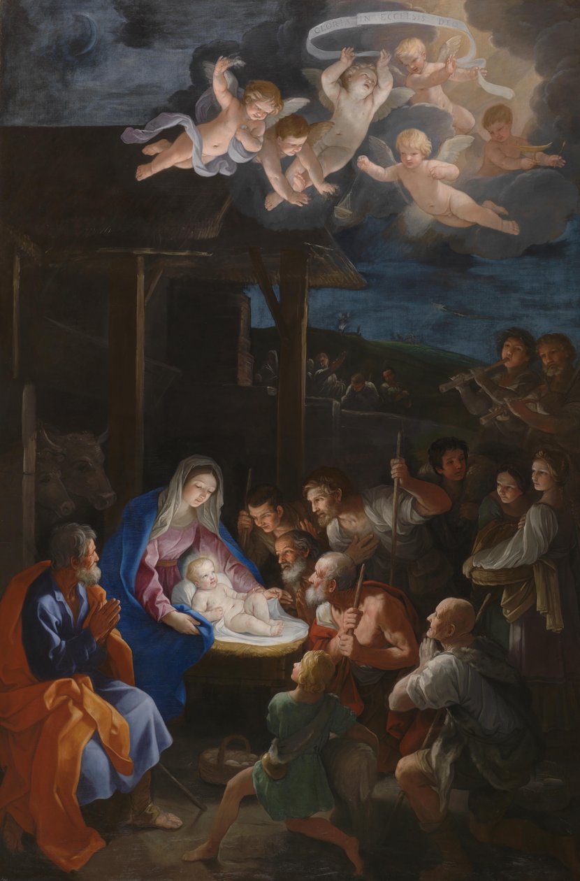 Fødselen om natten, 1640 av Guido Reni